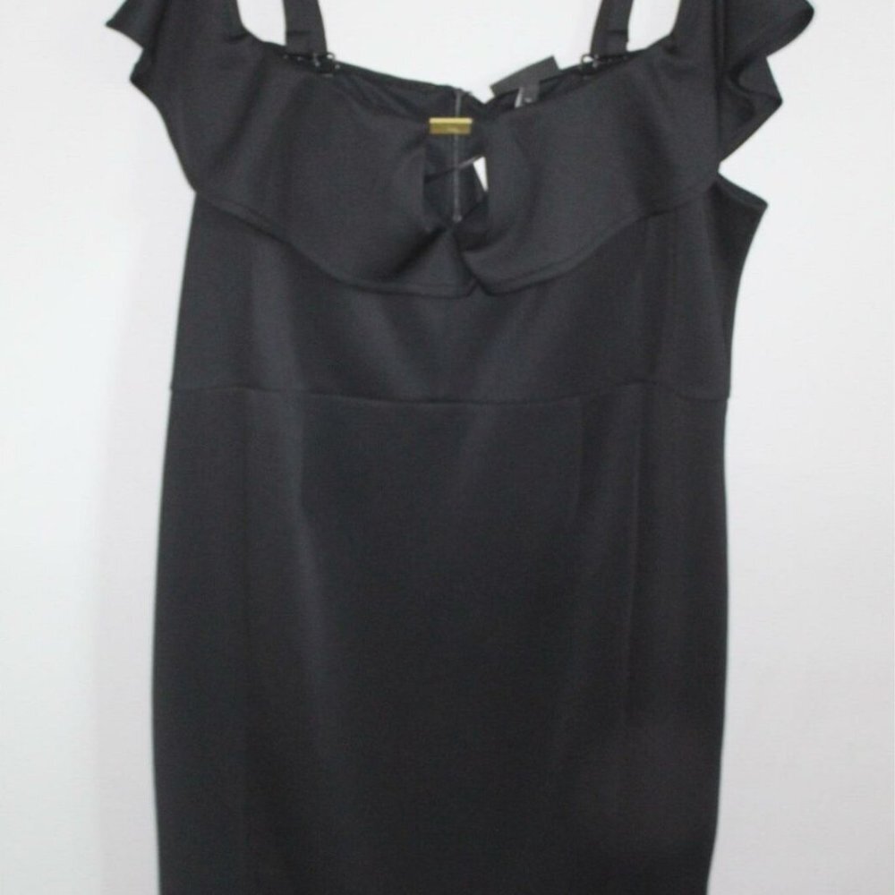 NWT Lane Bryant Off Shoulder Dress Black Scuba Plus Size 22 H10674 - Picture 3 of 12